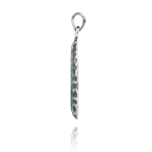 Classic Elegant Roman Oval Roman Glass Pendant